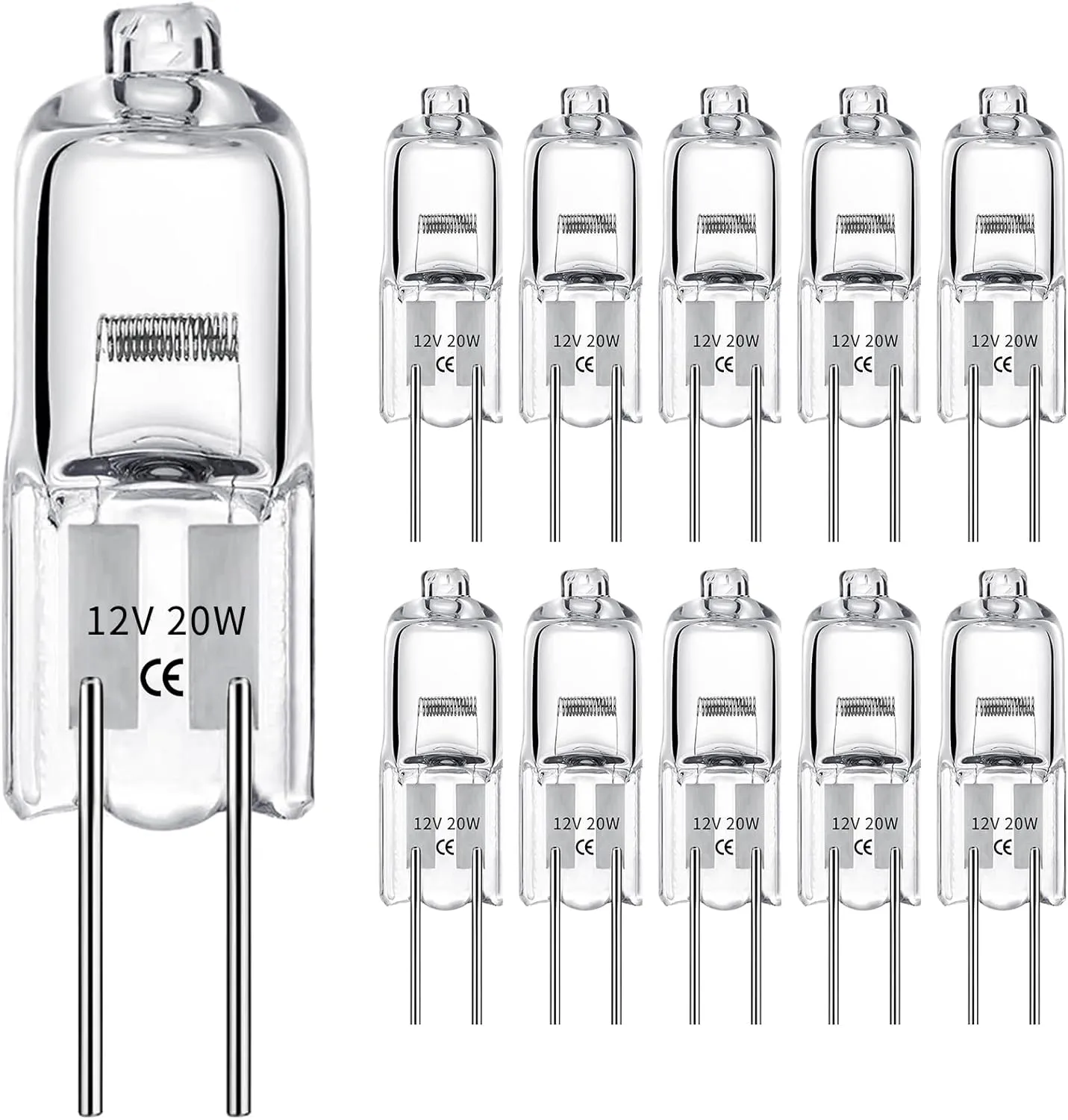 Bild von G4 Halogen Leuchtmittel 10er Pack mit 20 Watt und 2800K Warmweiß