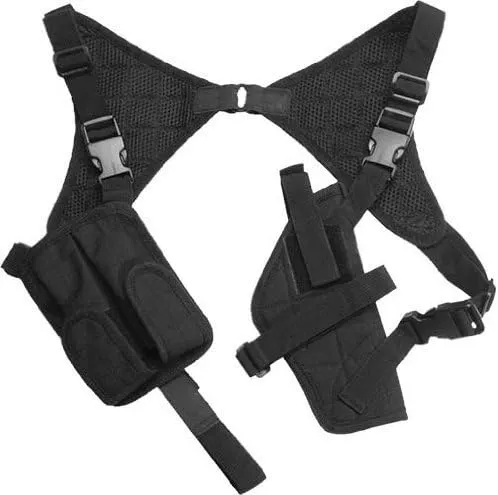 Bild von G8DS Pistolenholster aus Cordura in Schwarz, verstellbar mit Magazintaschen