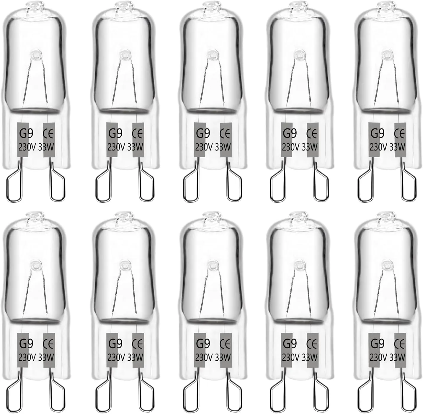 Bild von G9 Halogen Leuchtmittel 33W 2700K warmweiß dimmbar, 460lm, 10 Stück