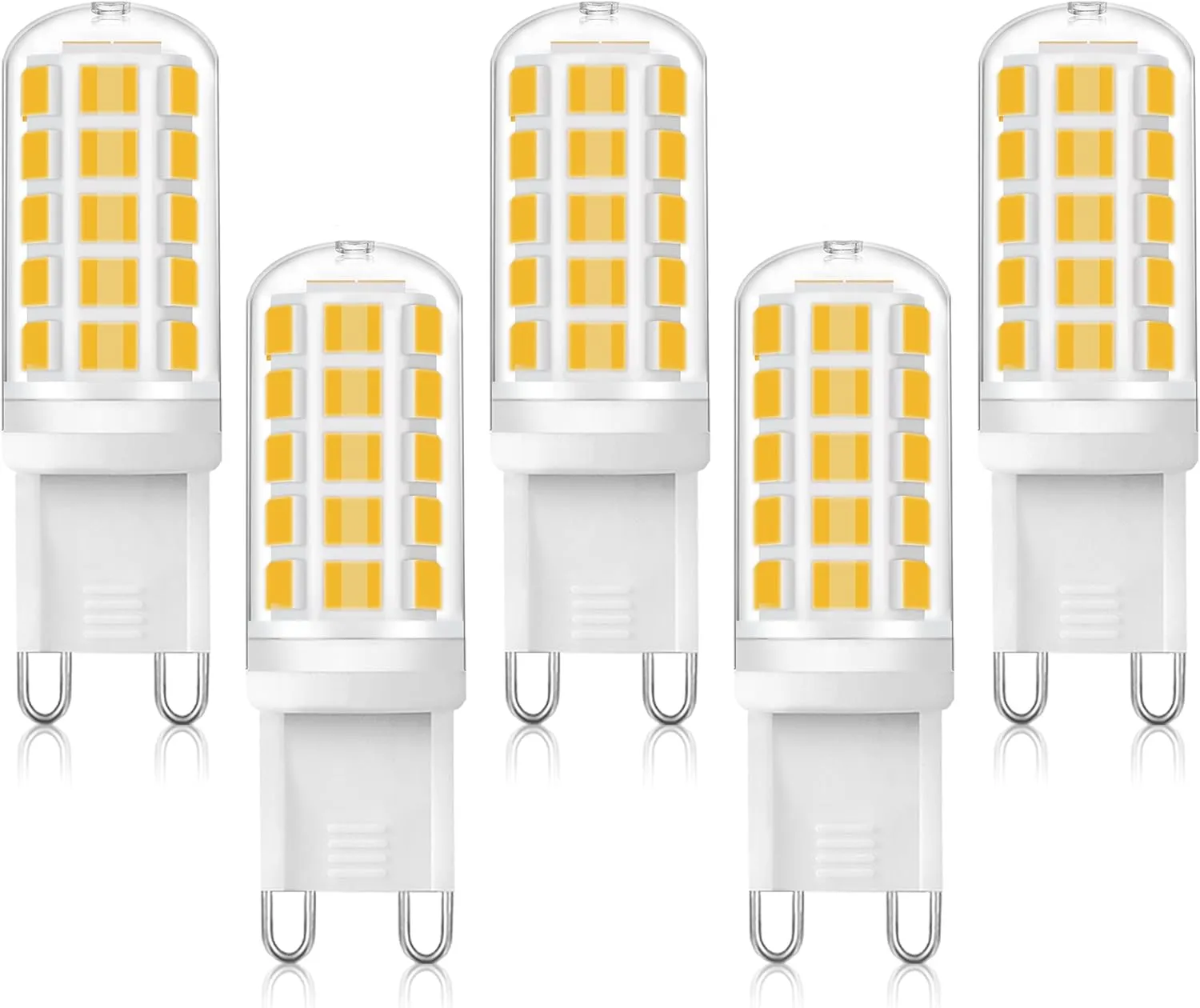 Bild von G9 LED Lampen warmweiß 3000K im 5er Pack, 3W 400LM, Ersatz für 40W Halogenlampen, energiesparend und flackerfrei