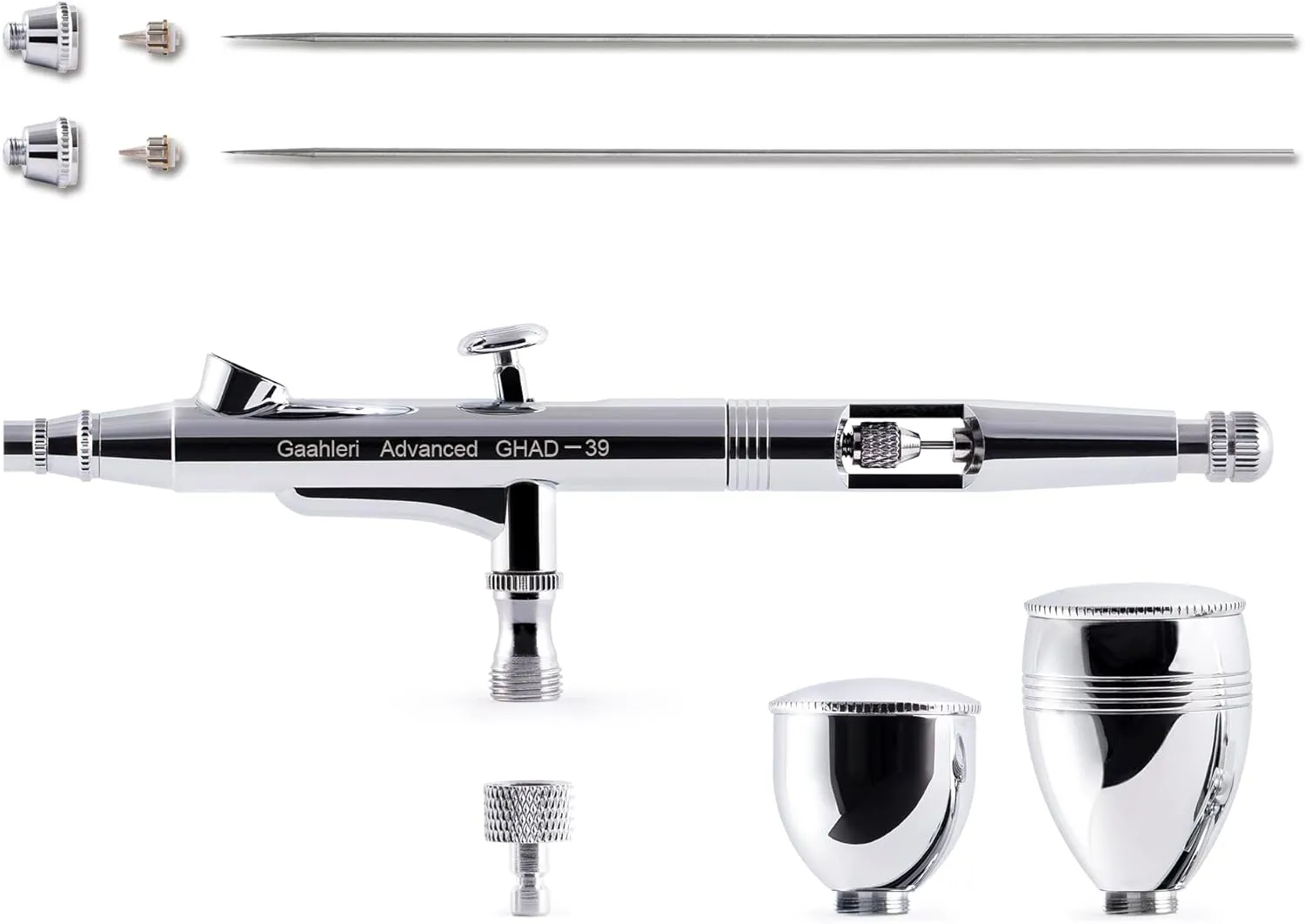 Bild von Gaahleri Airbrush-Set mit Dual-Action-Pistole, 1/2 und 1/4 oz Bechern, 0,35 und 0,5 mm Nadeln für Make-up, Nagelkunst und Malerei