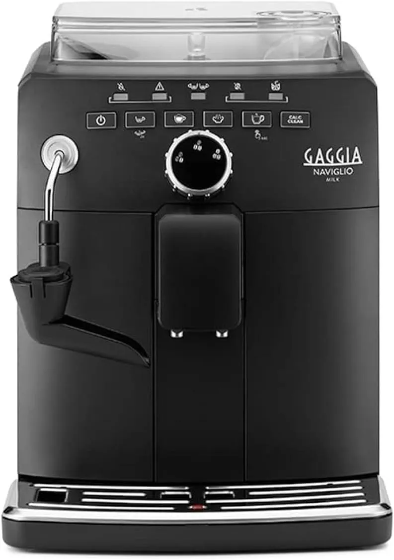 Bild von Gaggia RI8749/01 Naviglio Milk Kaffeevollautomat für Espresso und Cappuccino mit 15 bar Druck und 1850 Watt Leistung, in schwarz und 100 Prozent Made in Italy