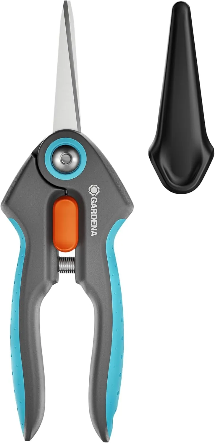 Bild von Gardena 12212-20 FreshCut Ernteschere aus rostfreiem Edelstahl mit 47 mm Klinge und ergonomischem Griff, inklusive Sicherheitskappe