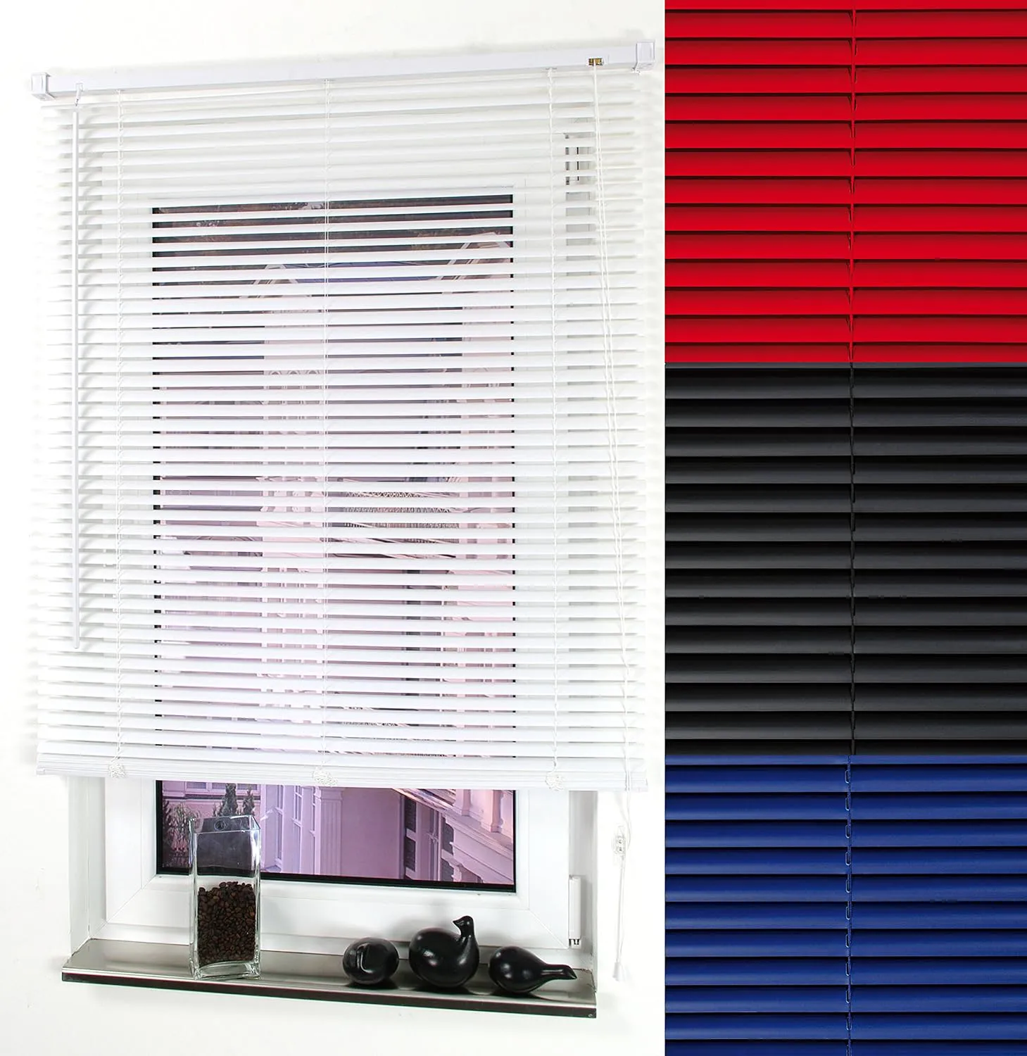 Bild von Garduna PVC Jalousie in Weiß mit den Maßen 40 x 160 cm, erhältlich in verschiedenen Farben und Größen
