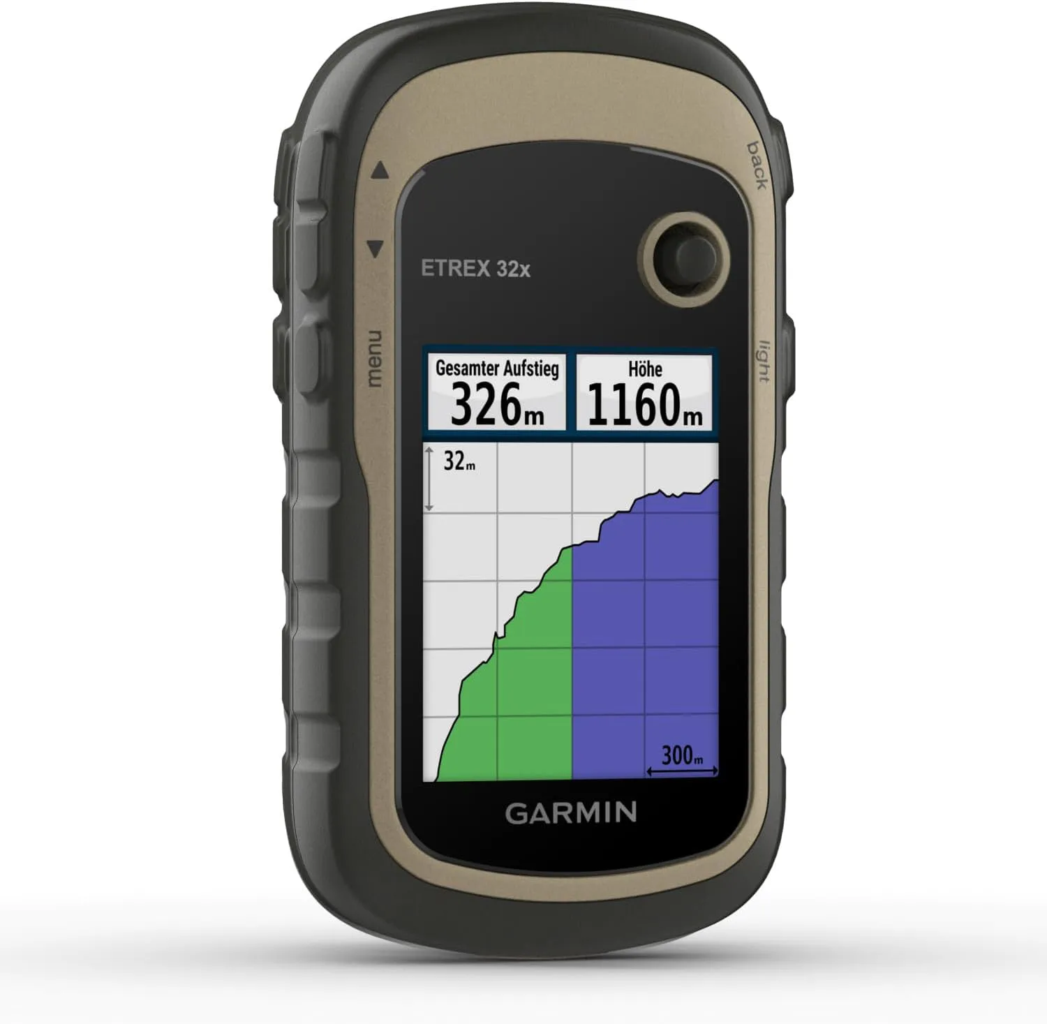 Bild von Garmin eTrex 32x Wander-GPS mit vorinstallierter TopoActive Europa-Karte, elektronischem Kompass und barometrischem Höhenmesser in Grün