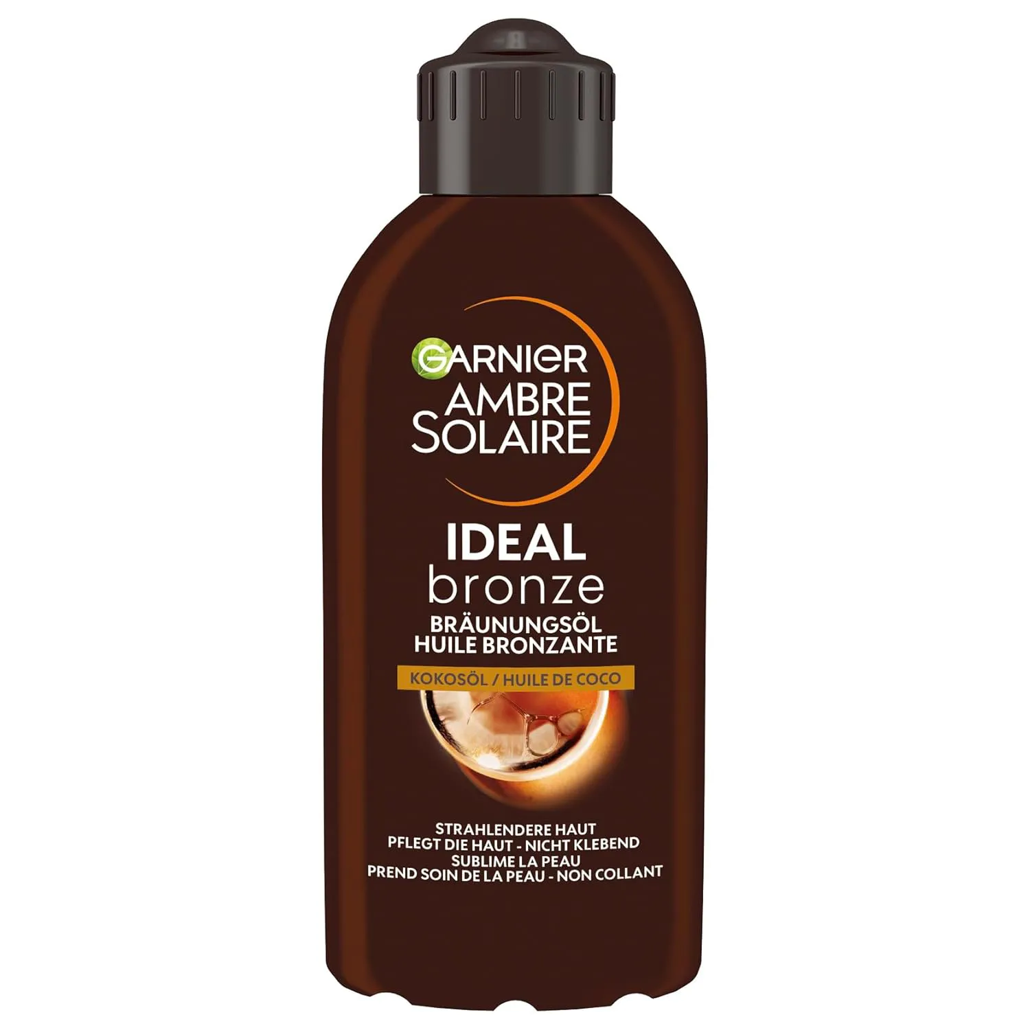 Bild von Garnier Ambre Solaire Ideal Bronze Bräunungsöl 200 ml für intensive Bräune mit Kokosduft