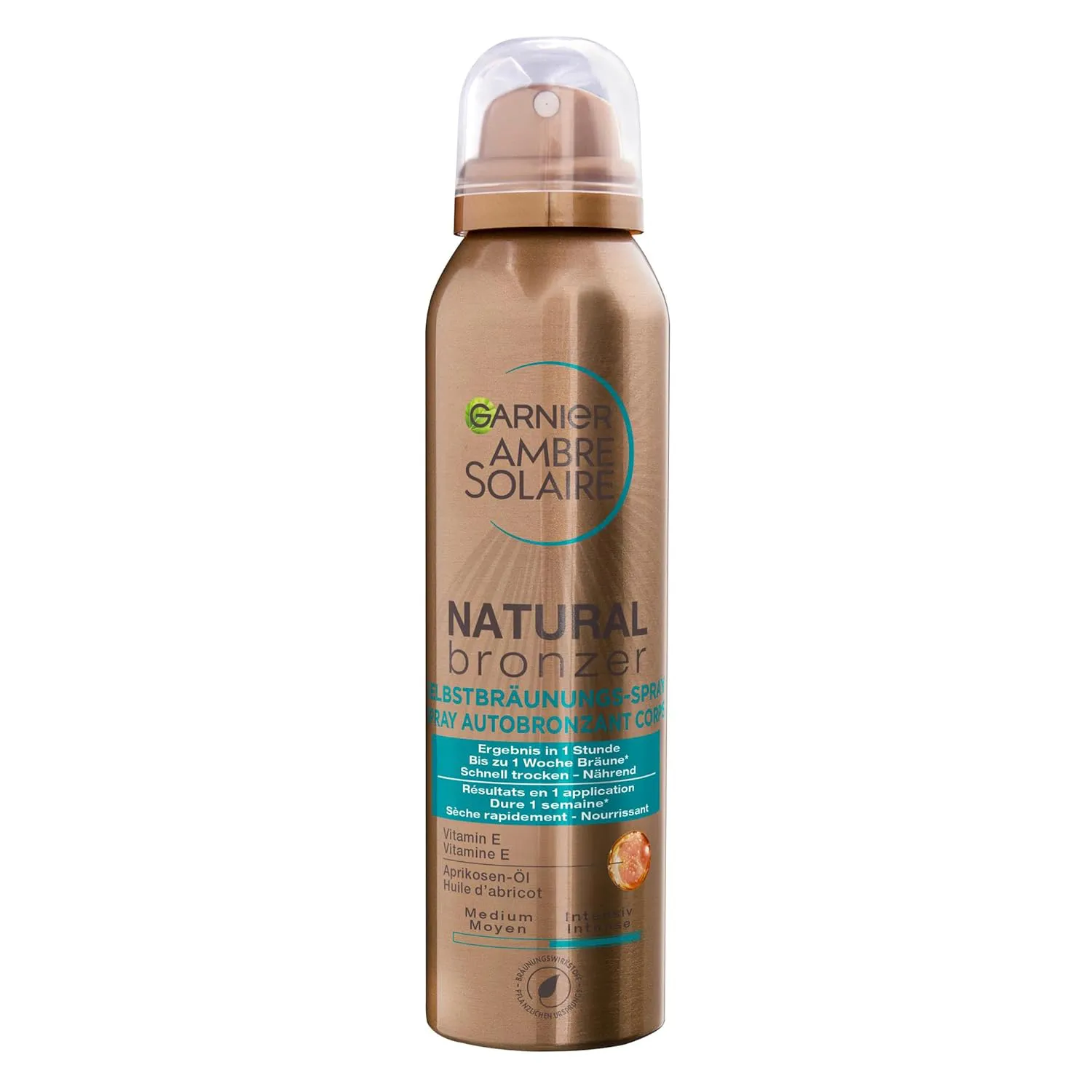 Bild von Garnier Ambre Solaire Selbstbräunungs-Spray 150 ml für Gesicht und Körper mit langanhaltender, natürlicher Bräune