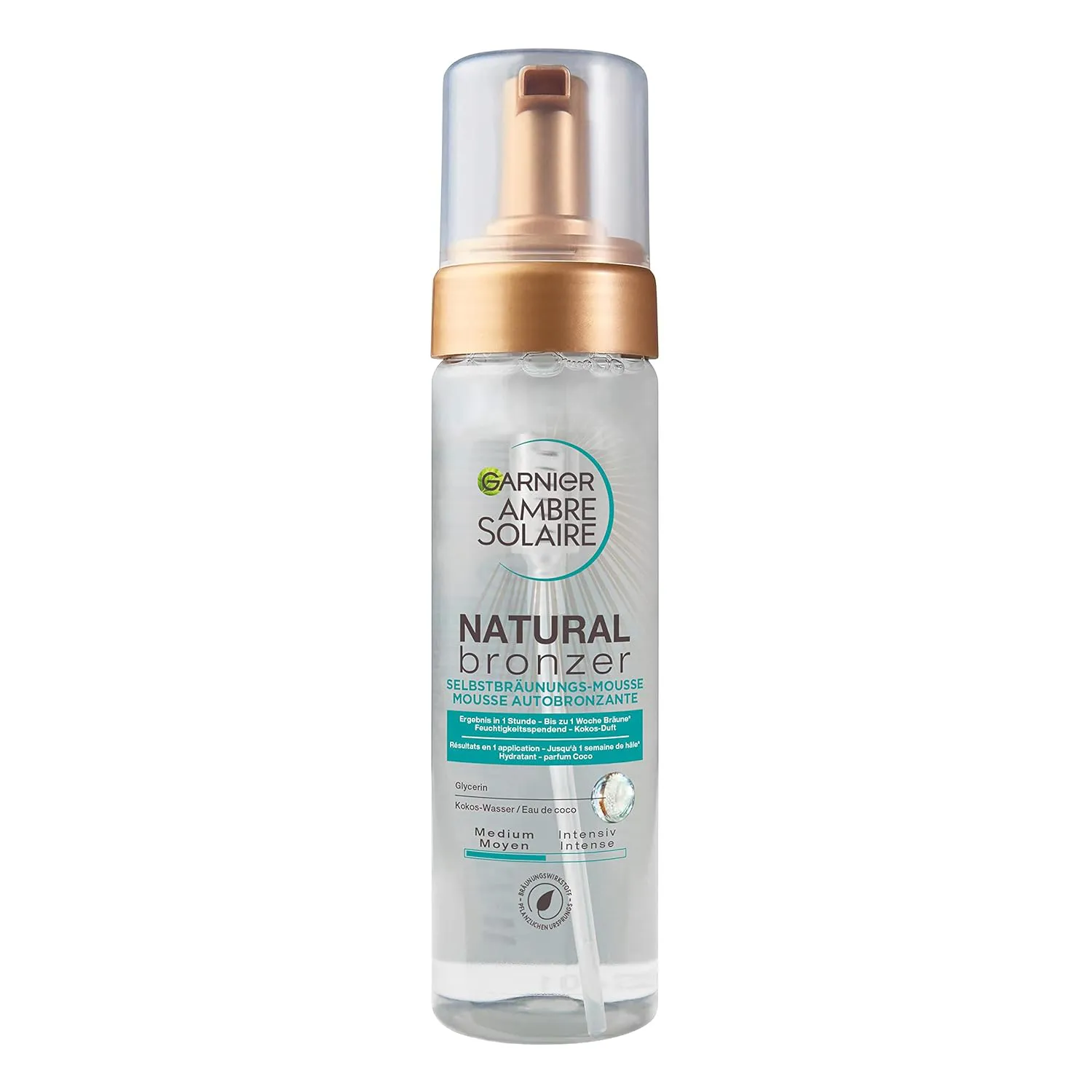 Bild von Garnier Ambre Solaire Selbstbräunungsmousse 200 ml für eine natürliche und fleckenfreie Bräune