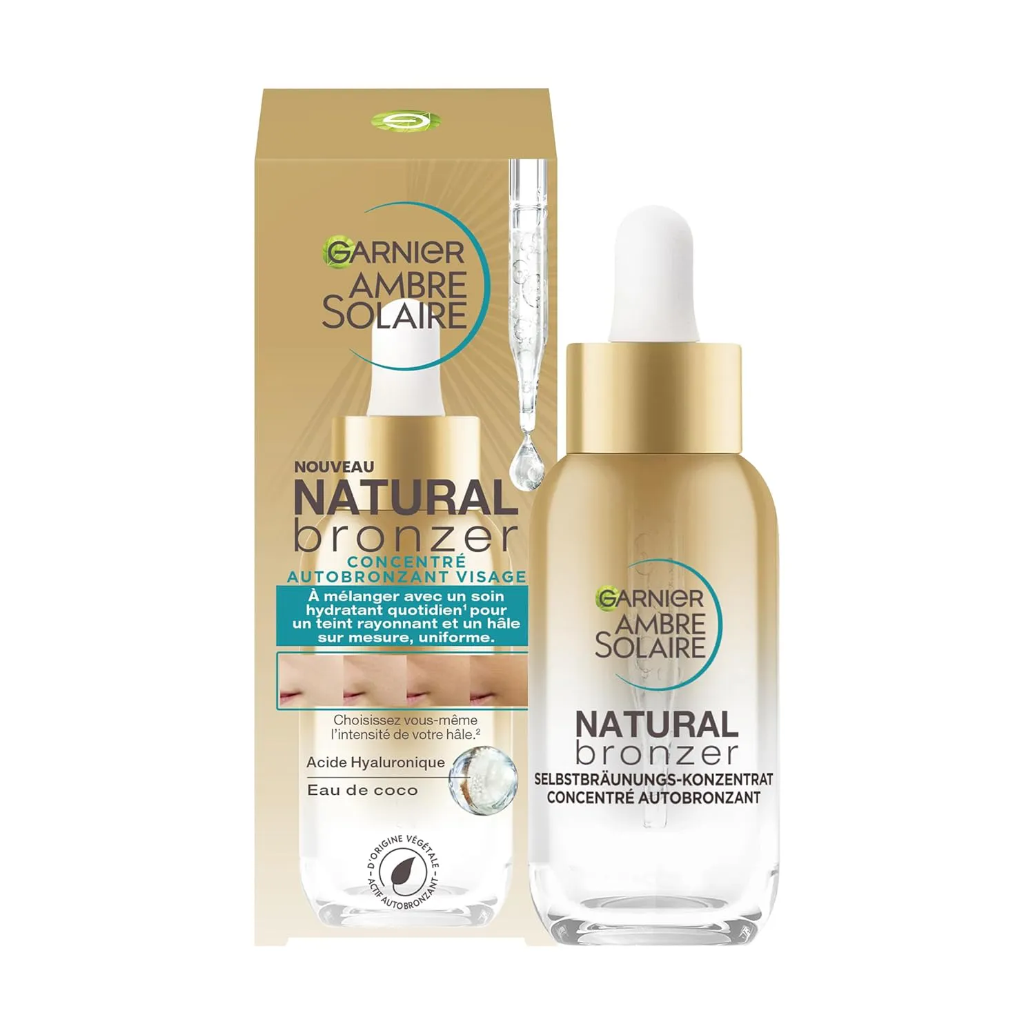Bild von Garnier Ambre Solaire Selbstbräunungsserum mit 30 ml für einen natürlichen und langanhaltenden Teint