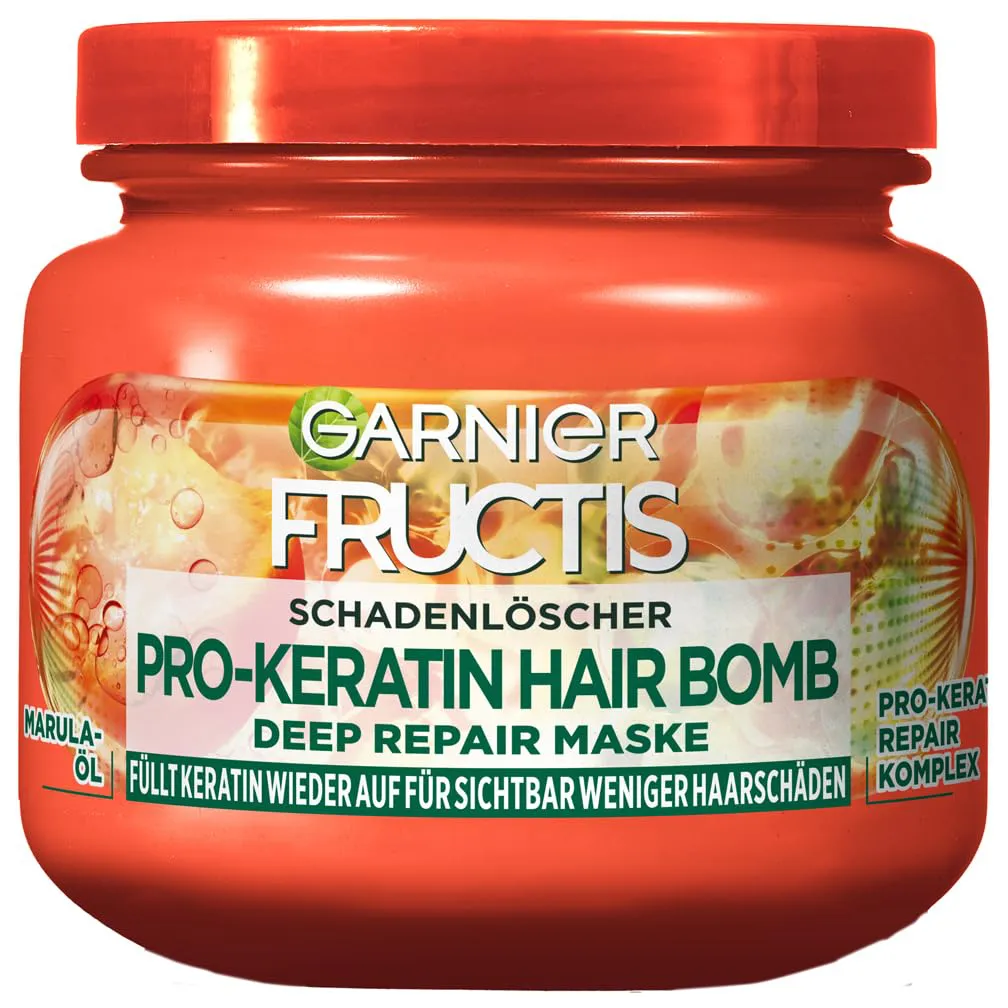 Bild von Garnier Fructis Schadenlöscher Reparierende Maske mit Amla-Öl und Pro-Keratin, 320 ml