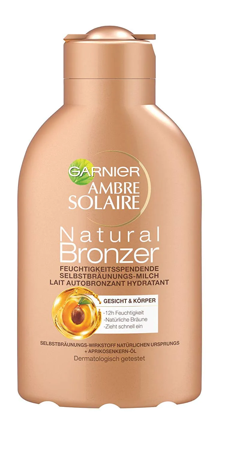 Bild von Garnier Natural Bronzer Selbstbräunungs-Milch mit 150 ml für eine natürliche Bräune und schnelle Einziehzeit