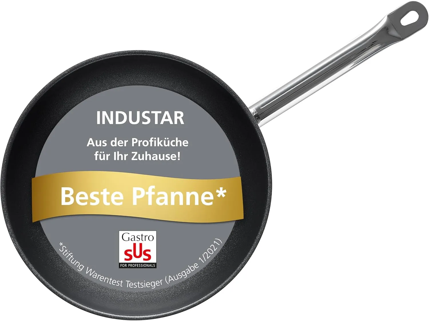 Bild von GastroSUS Industar Diamas Pro Bratpfanne 28 cm Edelstahl Testsieger Stiftung Warentest 2021