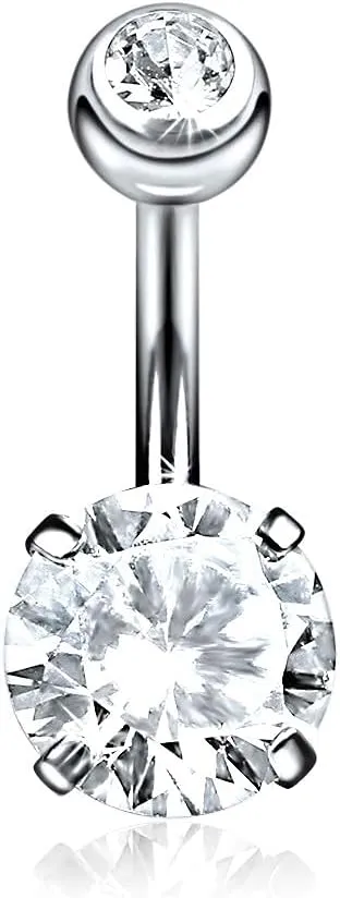 Bild von GD GOOD.designs Bauchnabelpiercing aus Chirurgenstahl 316L mit echtem Kristall, wasserfest und für Damen