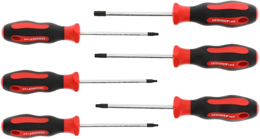 Bild von GEDORE red R38402006 6-teiliges Schraubendreher-Set mit 2-Komponenten-Griff und TX-Schraubenziehern