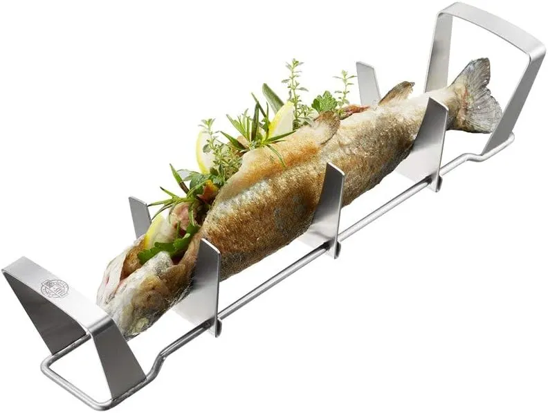 Bild von GEFU Fischhalter BBQ für Dorade, Forelle und Makrele, 36 x 7,6 x 7,3 cm