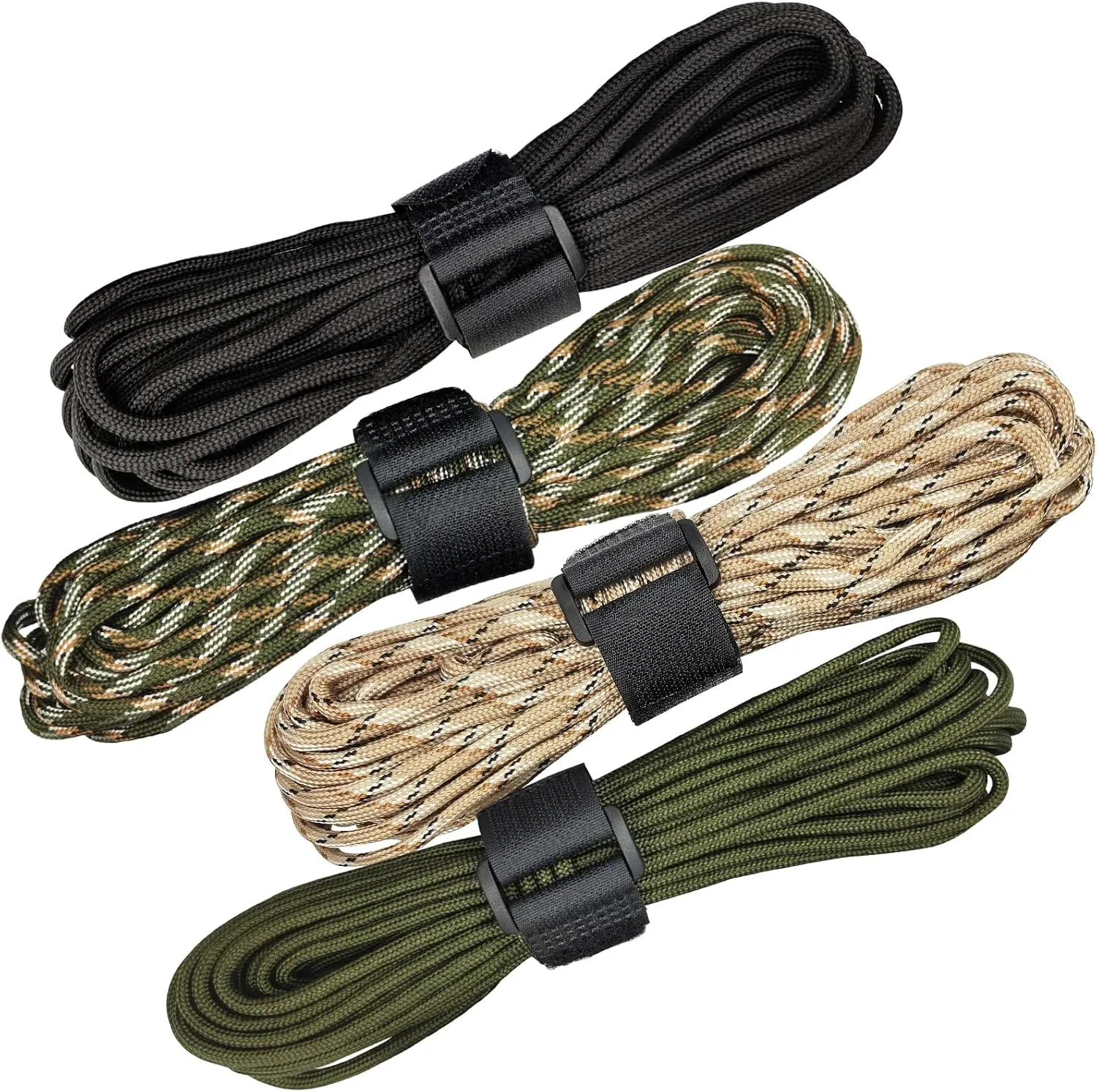 Bild von Gemtte Paracord Set mit 4 Schnüren à 10 Meter aus reißfestem Nylon, belastbar bis 250 kg für Camping und Survival