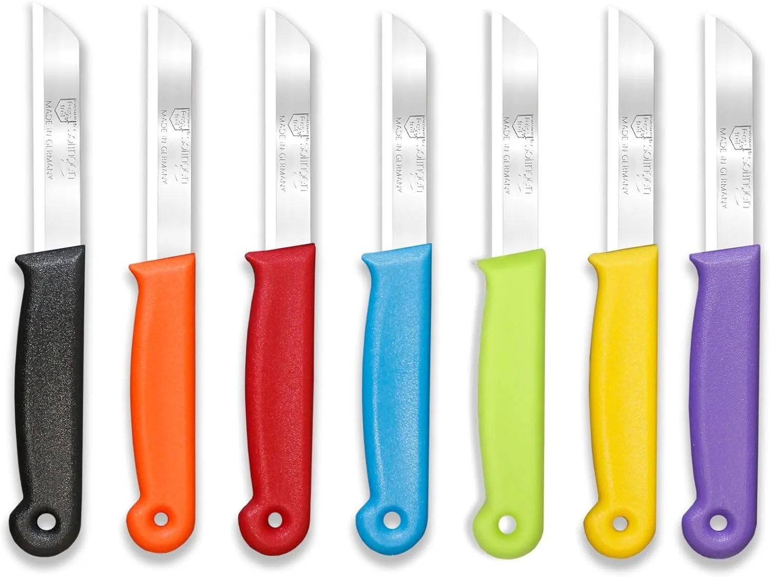 Bild von Gemüsemesser Set aus Solingen mit 7 scharfen Edelstahlmessern, Made in Germany
