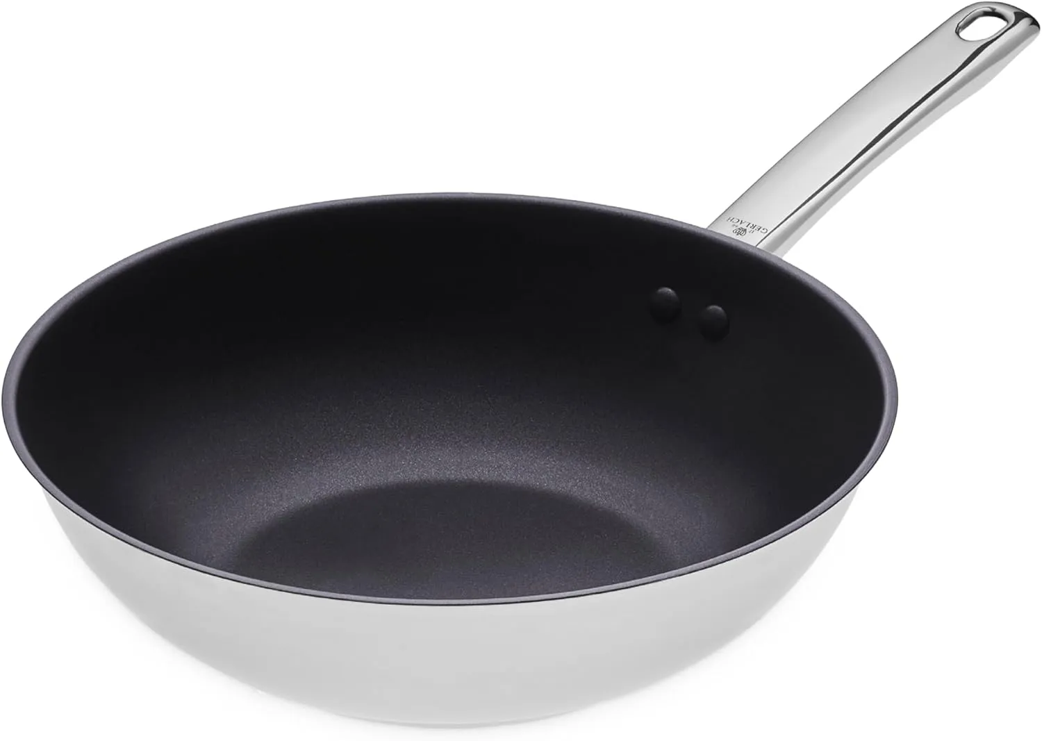 Bild von Gerlach Solide Lite Wok Pfanne 28 cm aus beschichtetem Stahl, induktionsgeeignet, in Silber