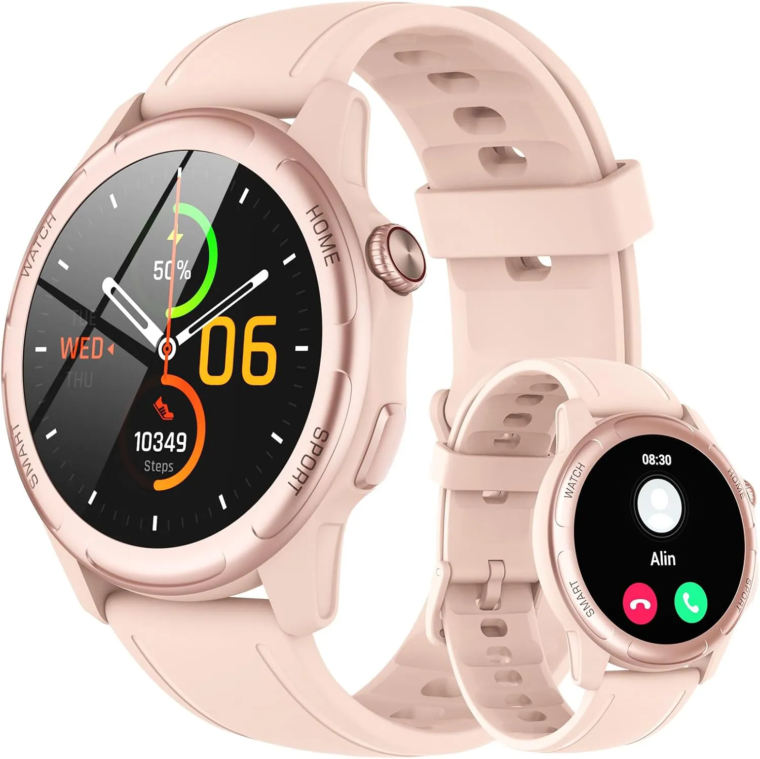 Bild von Gerpeng Smartwatch für Damen mit 1,32 Zoll Touchscreen, Bluetooth-Anruffunktion und IP68 Wasserschutz
