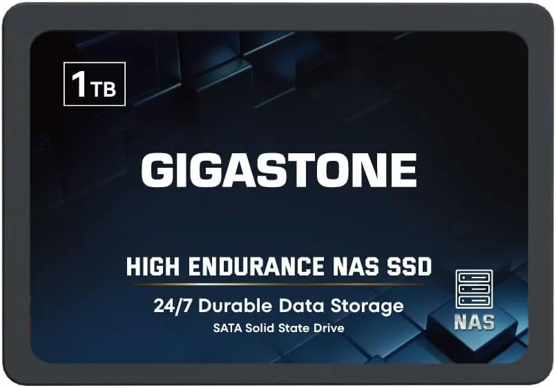 Bild von Gigastone 1TB NAS SSD für 24/7 Betrieb, 2,5 Zoll SATA III, hohe Dauerhaltbarkeit