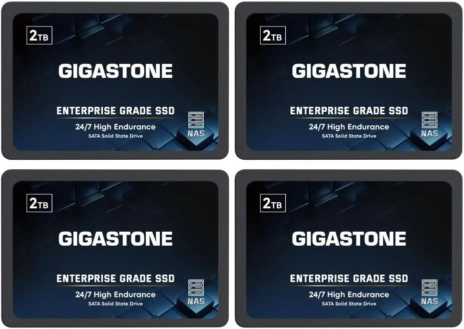 Bild von Gigastone 2TB NAS SSD im 4er-Pack für 24/7 Betrieb