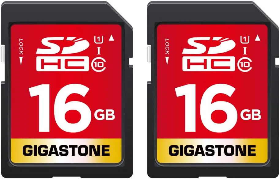 Bild von Gigastone Prime Serie 16 GB SDHC Speicherkarte im Doppelpack mit bis zu 80 MB/s Übertragungsgeschwindigkeit, Klasse 10 U1 UHS-I