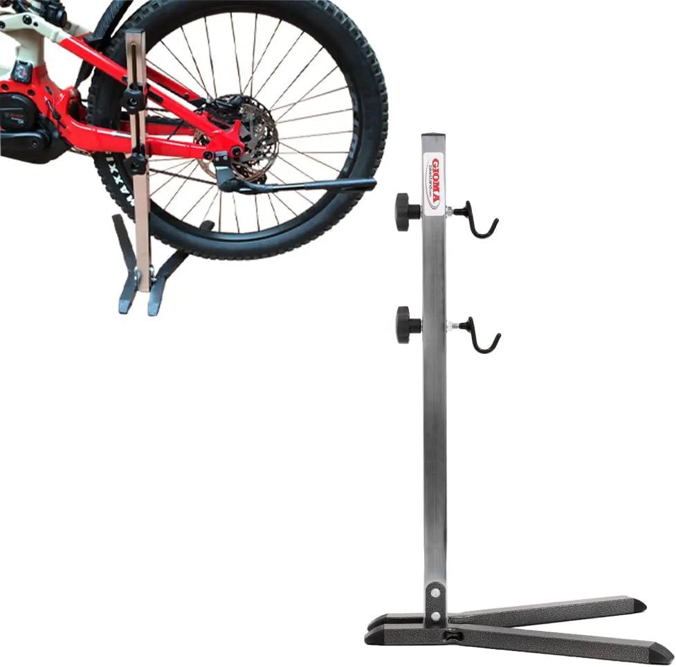 Bild von Gioma Stilo GC 215 Fahrradparkständer für Hinterradgabel in grau mit den Maßen 380 x 360 x 630 mm