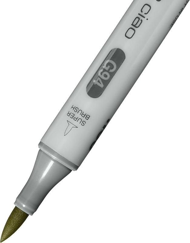 Bild von COPIC Ciao Marker Typ E - 00, Cotton Pearl, vielseitiger Layoutmarker, mit einer mittelbreiten und einer Brush-Spitze