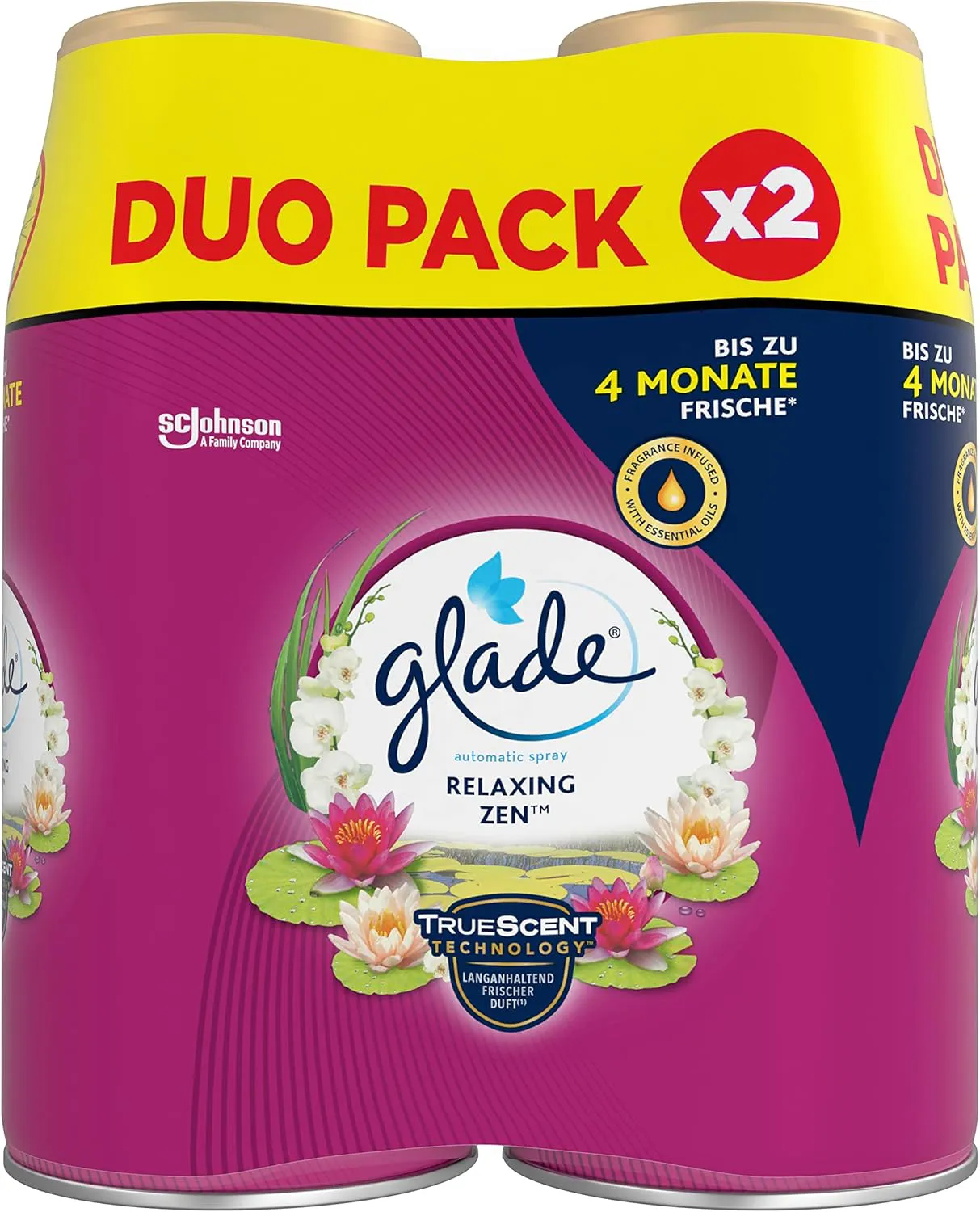 Bild von Glade Relaxing Zen Nachfüller für Automatic Spray im 2er Pack mit jeweils 269 ml