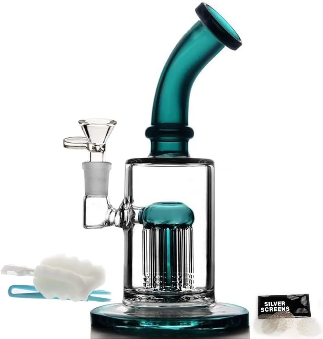 Bild von Glasbong mit Tornado-Perkolator und 14,5 mm Bowl inklusive Reinigungsbürste