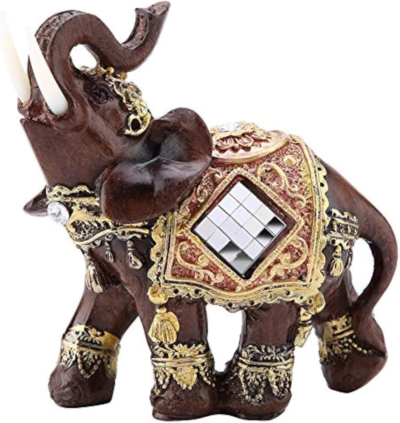 Bild von Glück Elefant Statue aus Holz für Feng Shui und Desktop Dekoration