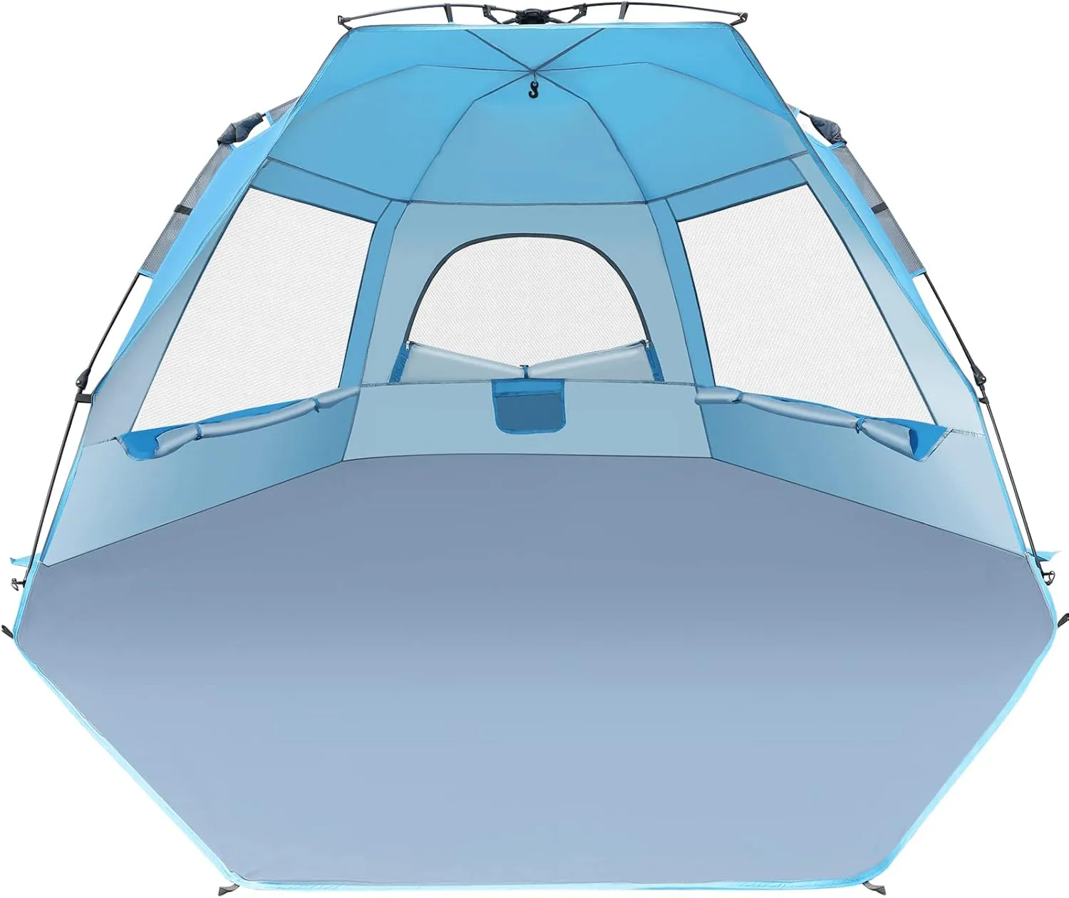 Bild von Glymnis Quick Up Strandmuschel für 4-5 Personen mit UV-Schutz 50+ und Windschutz