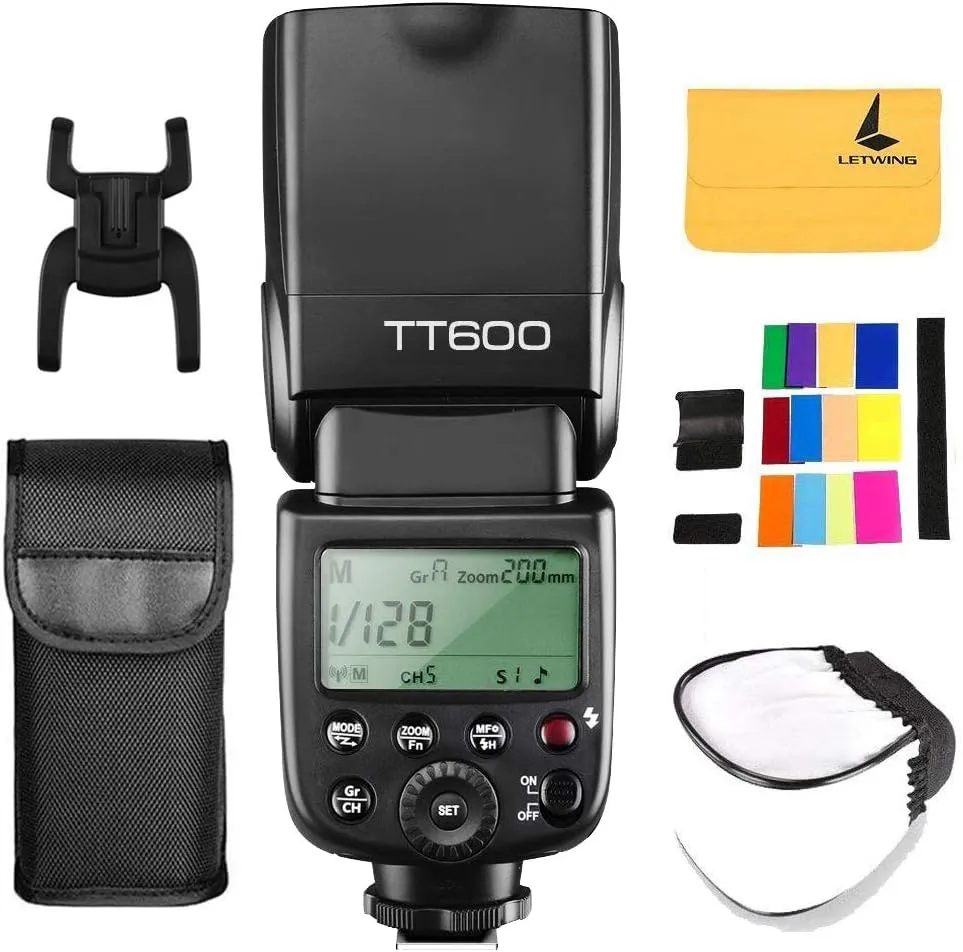 Bild von Godox TT600 Speedlite Blitz mit integriertem Auslösesystem für Canon, Nikon, Pentax, Olympus, Fujifilm und Panasonic
