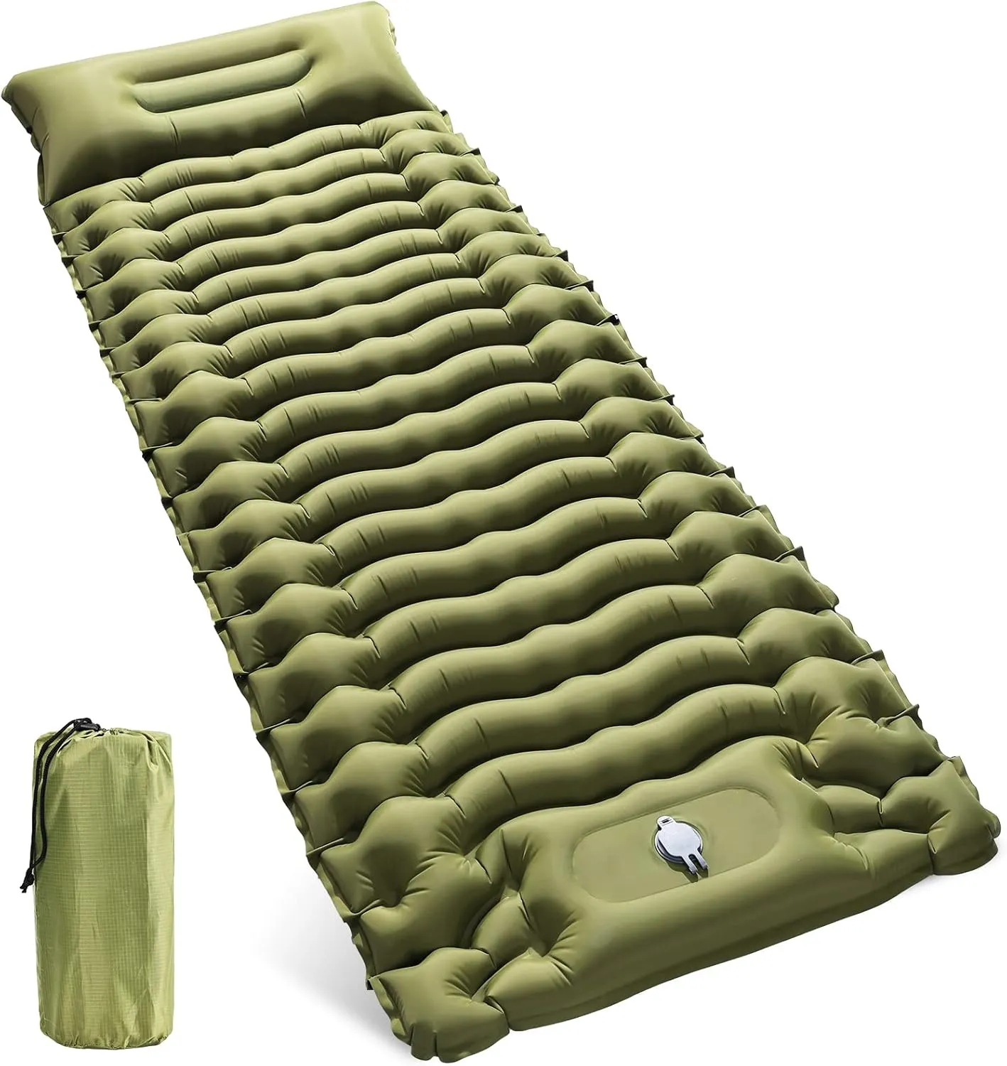 Bild von Gogola selbstaufblasende Isomatte in extra großem Format mit Kissen und Fußpresse für Camping und Outdoor-Aktivitäten