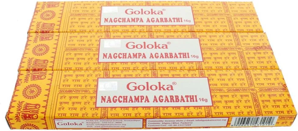 Bild von Goloka Nagchampa Räucherstäbchen Set mit 3 Packungen
