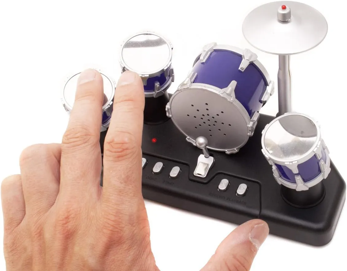 Bild von GOODS+GADGETS Elektrisches Mini Schlagzeug mit Aufnahmefunktion für Fingerdrumming