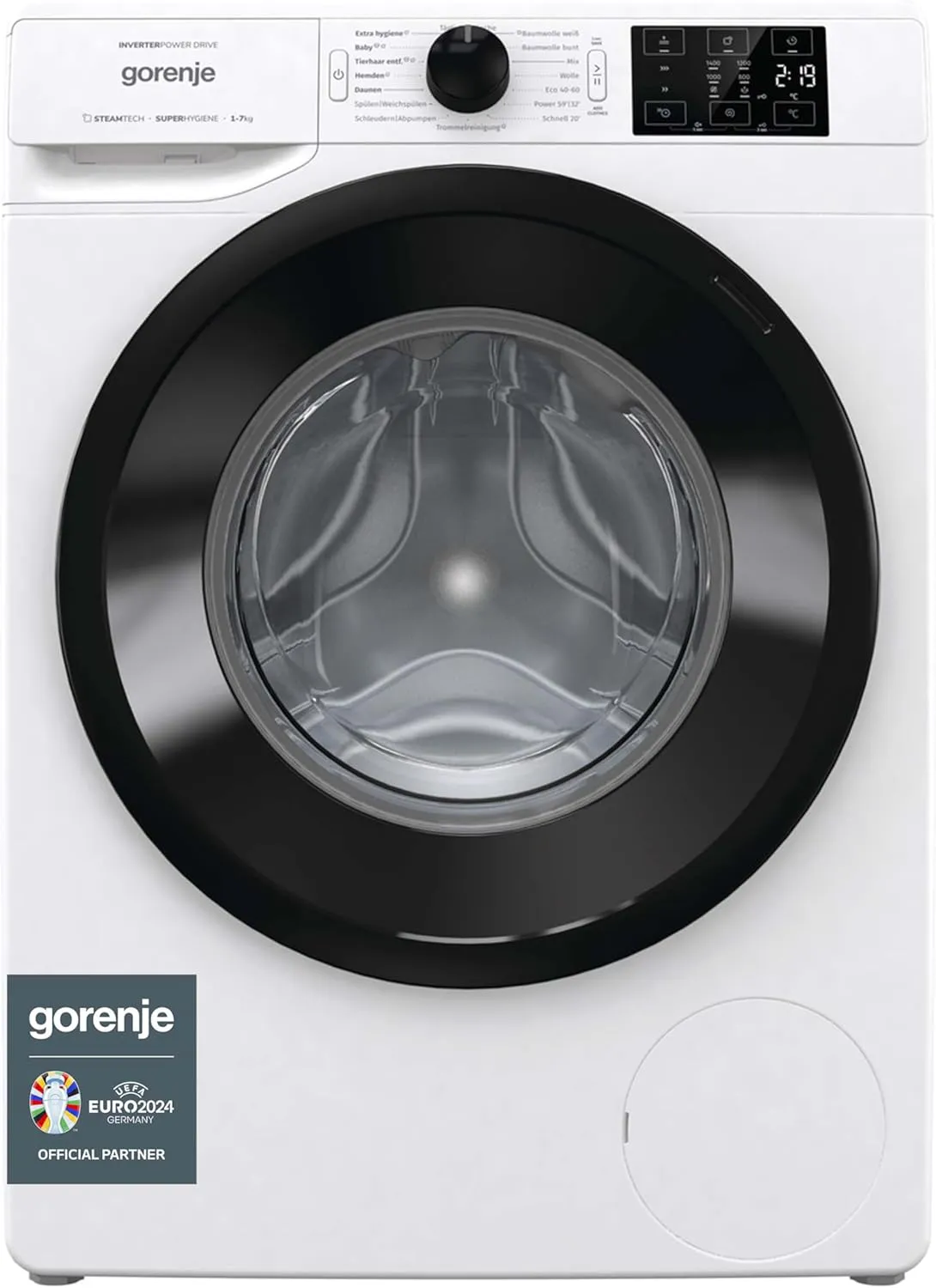Bild von Gorenje WNEI 74 ADPS Waschmaschine mit 7 kg Fassungsvermögen, 1400 U/min und Dampffunktion in Weiß