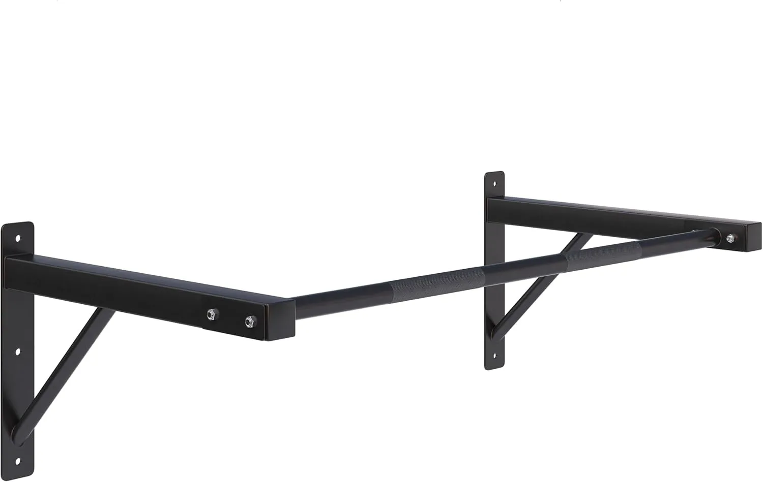 Bild von GORILLA SPORTS Klimmzugstange für Wandmontage aus Stahl, 121x61x40 cm, belastbar bis 150 kg, mit geränderten Griffen