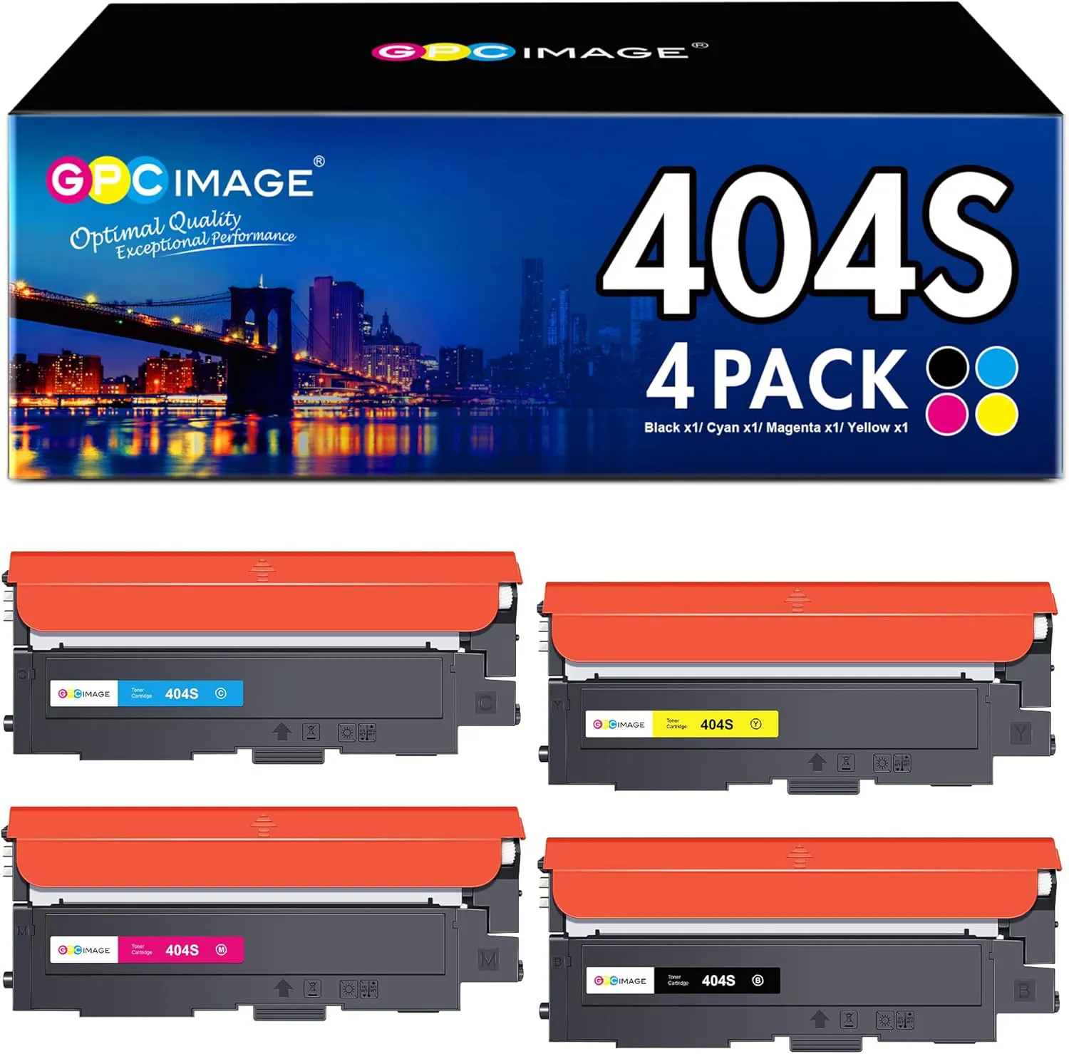 Bild von GPC IMAGE Tonerkartuschen Set für Samsung CLT-P404C mit 4 Farben Schwarz, Cyan, Gelb und Magenta