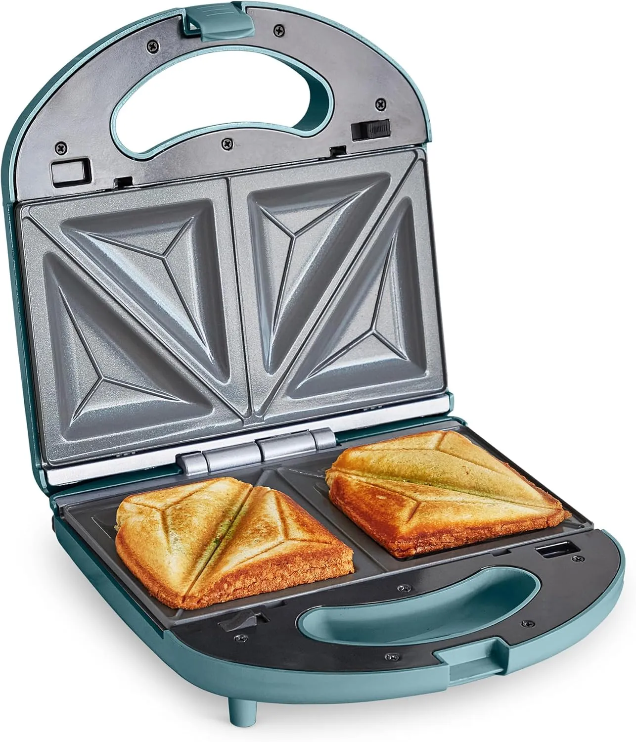 Bild von GreenChef Sandwichmaker mit keramikbeschichteten Grillplatten in Rauch Blau