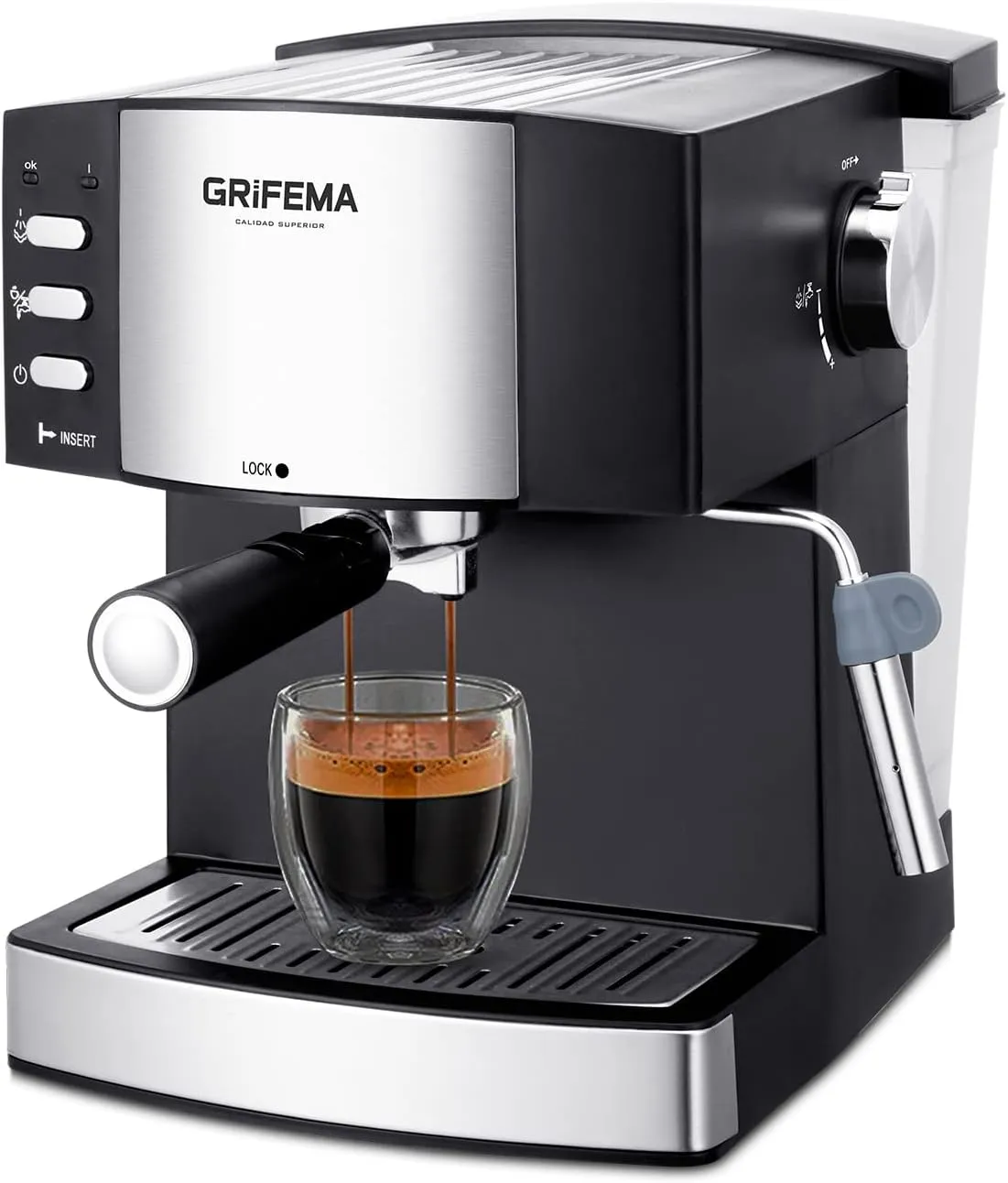 Bild von GRIFEMA GC3002 Kaffeevollautomat mit Latte Go Milchsystem und 1,6 Liter Wassertank