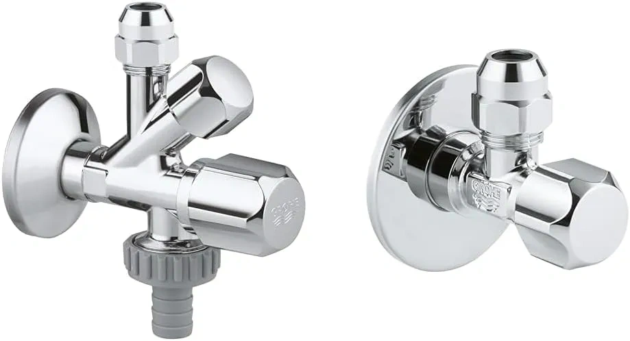 Bild von GROHE Kombi-Eckventil Set in Chrom mit den Artikelnummern 22035000 und 22029000