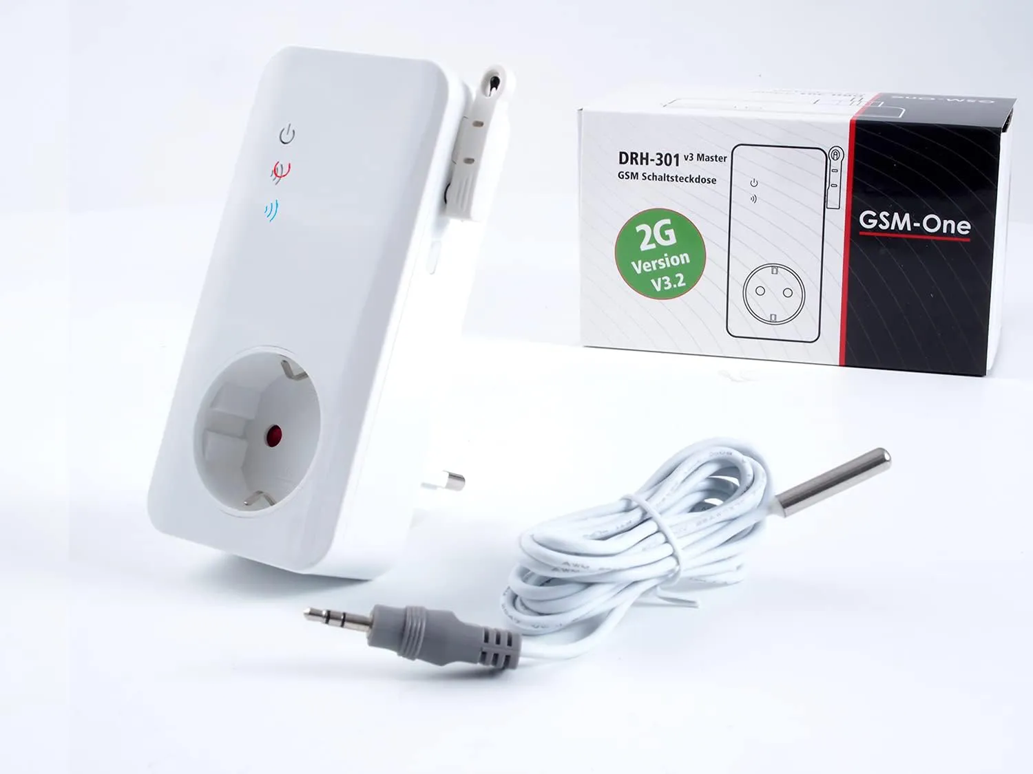 Bild von GSM Fernschalter und Temperaturwächter DRH-301 V3.5 mit Analog- und Digitalsensor
