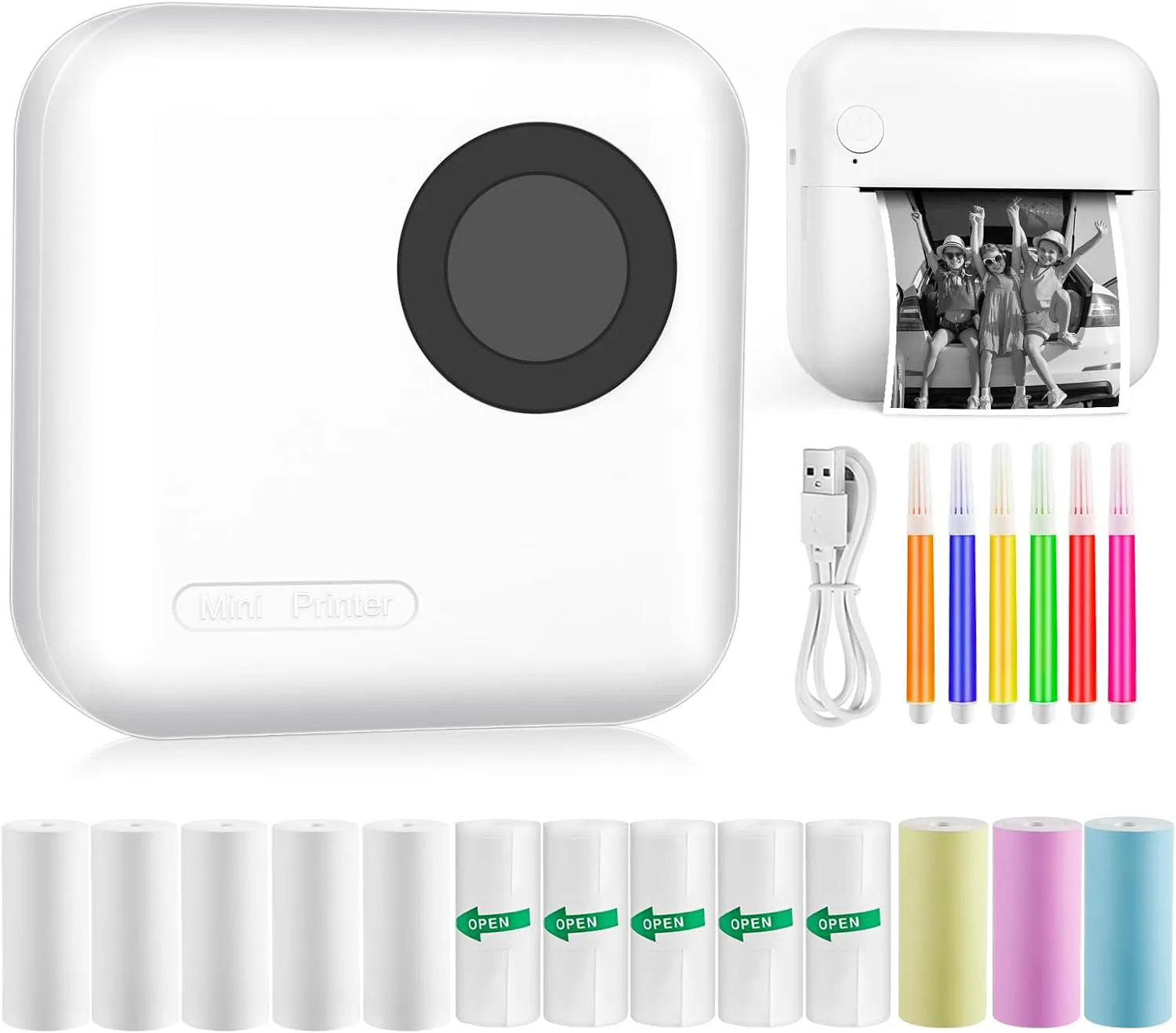 Bild von GuKKK Mobiler Mini Fotodrucker für Smartphone mit Bluetooth Verbindung