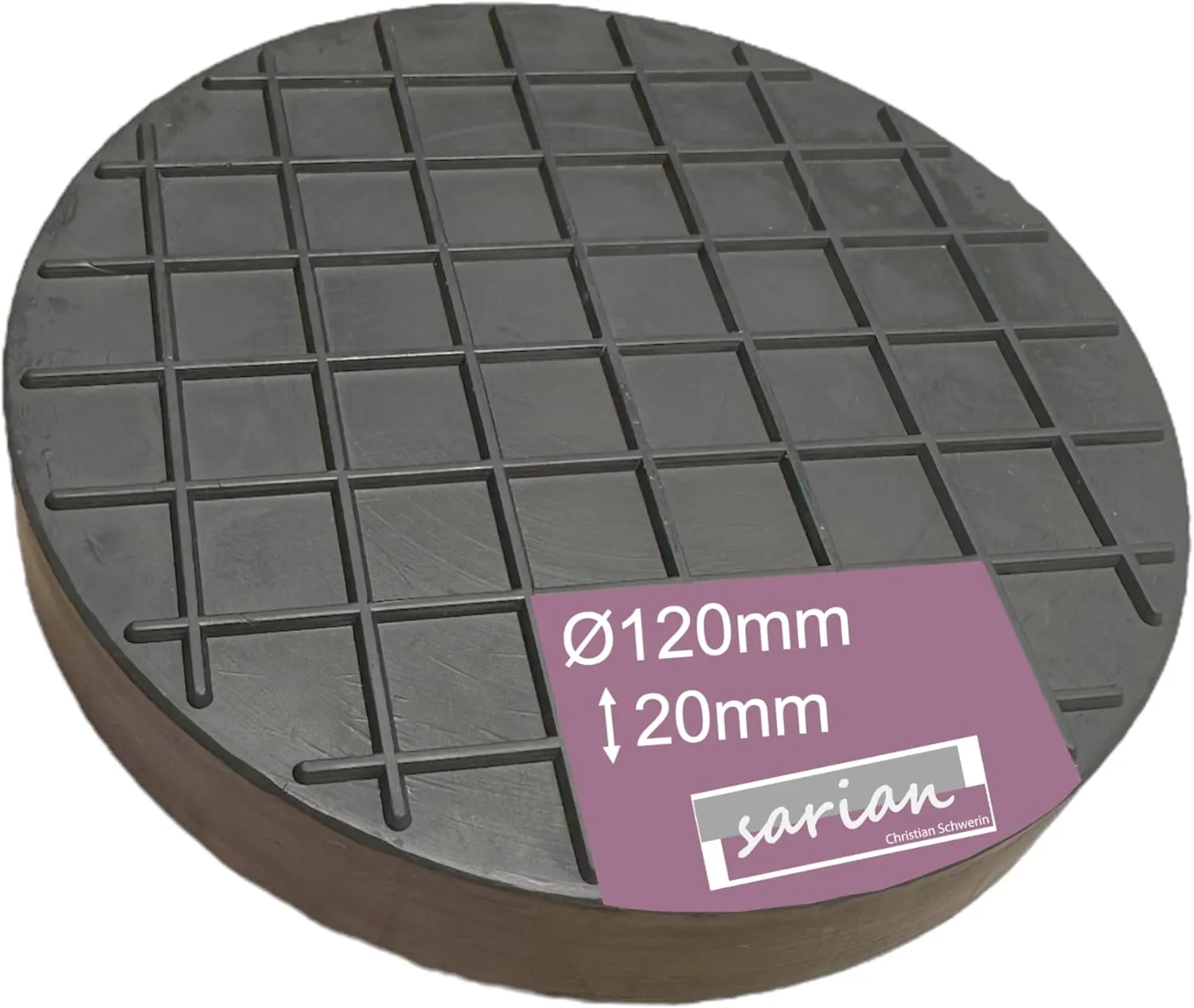 Bild von Gummiauflage in verschiedenen Größen für Wagenheber und Hebebühnen, universeller Gummiblock für PKW und SUV, ideal für Reifenwechsel und Werkstatt, 120x20 Waffel