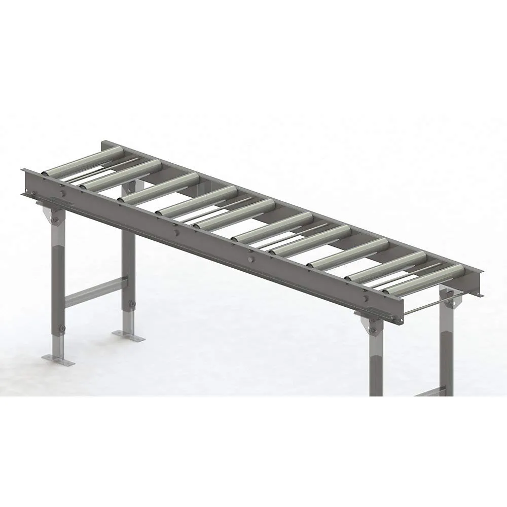 Bild von Gura Rollenbahn mit verzinktem Stahlrahmen und Stahlrollen, 400 mm Bahnbreite, 200 mm Achsabstand, 2 m Länge