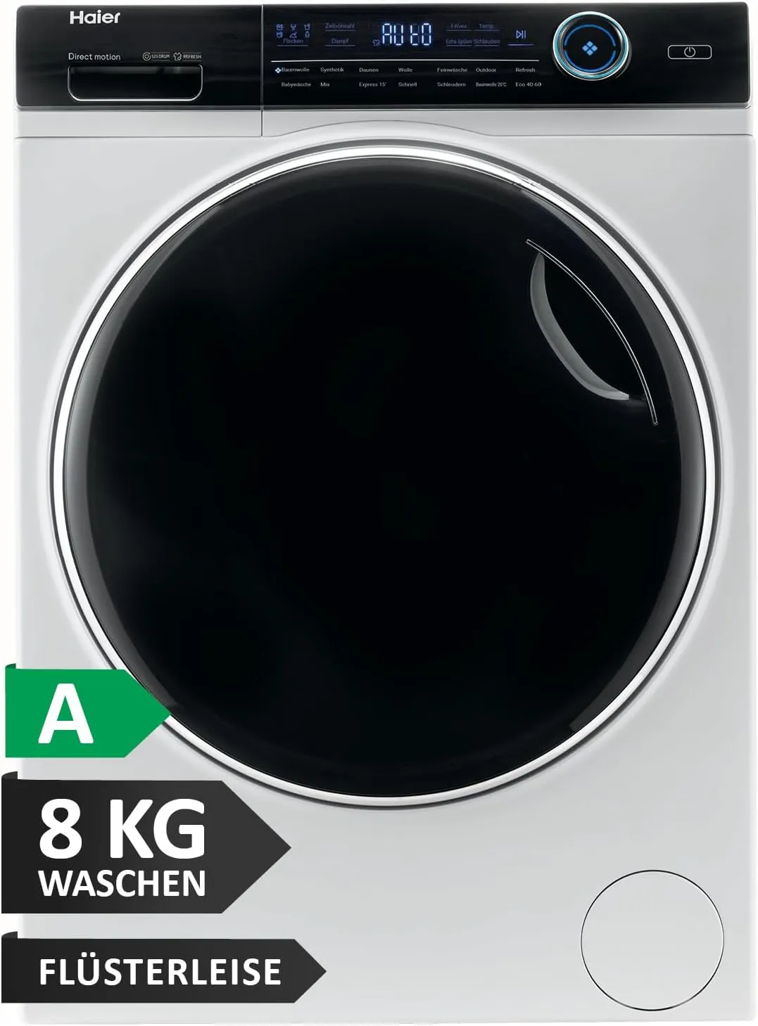 Bild von Haier I-PRO Serie 7 HW80-B14979 Frontlader Waschmaschine mit 8 kg Fassungsvermögen, A-Effizienz und 1.400 Umdrehungen pro Minute, inklusive Dampffunktion und Selbstreinigungssystem