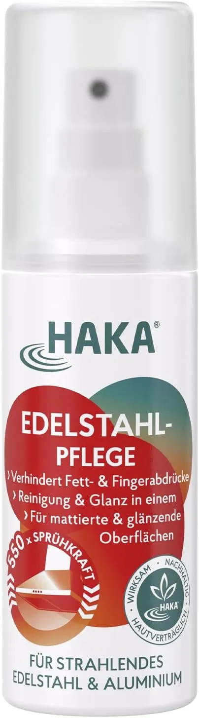 Bild von HAKA Edelstahlpflege 100 ml Sprühflasche für langanhaltenden Glanz