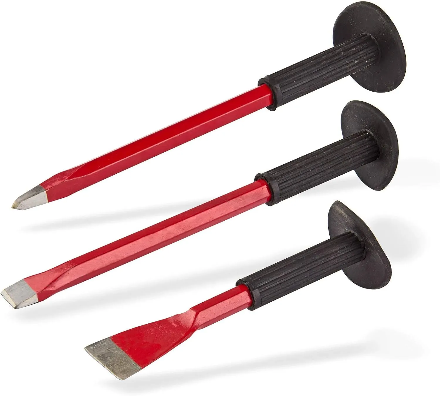 Bild von Handmeißel Set 3-teilig mit Flach- und Spitzmeißel sowie Handschutz