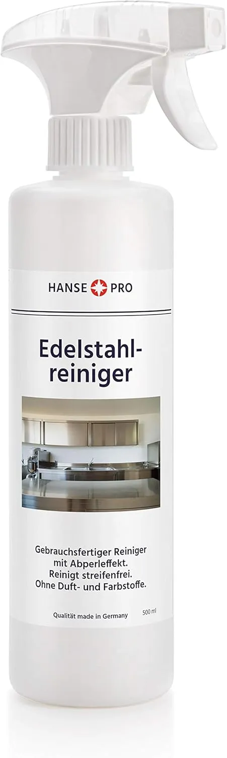 Bild von HANSE PRO Edelstahl-Reiniger 500 ml mit Abperl-Effekt und streifenfreier Reinigung